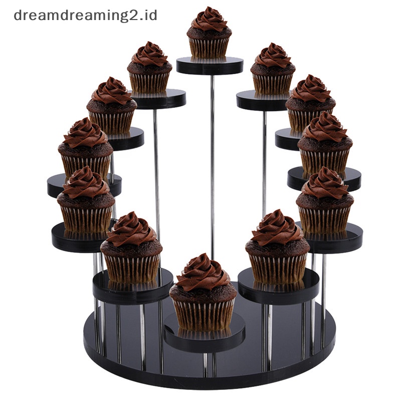 (drea) Cupcake Stand Akrilik Display Stand Untuk Perhiasan Kue Dessert Rack Party Decor//