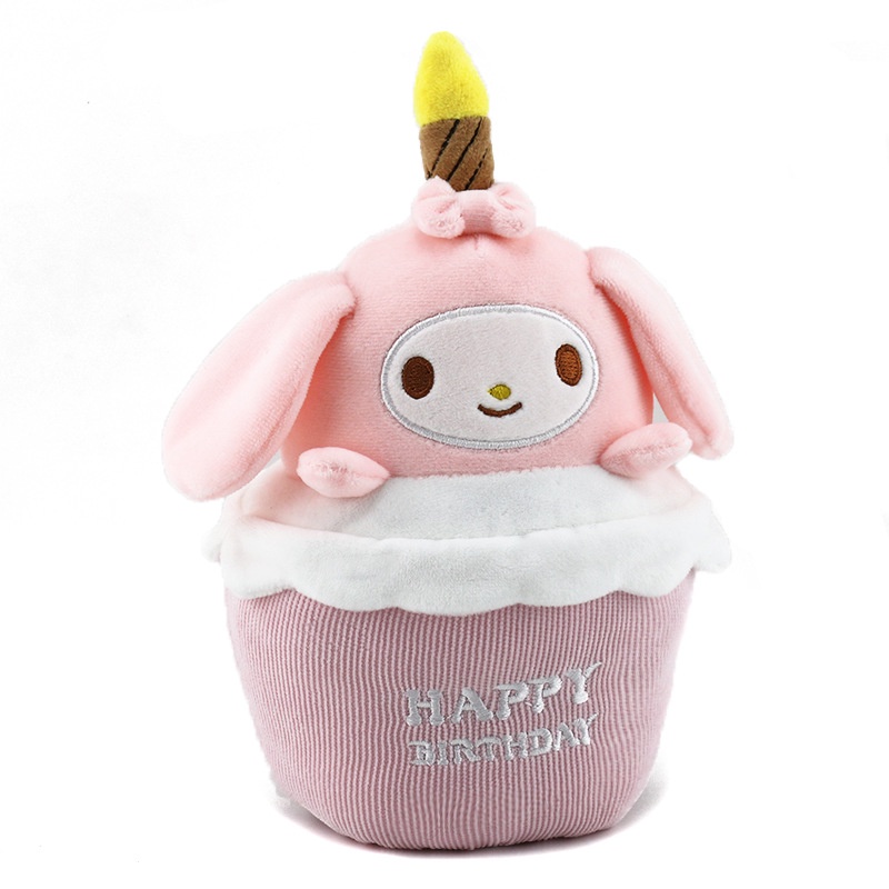 Kuromi Sanrio Lucu Kue Ulang Tahun modeling Boneka plushie Musik Mainan Mewah Hadiah Ulang Tahun