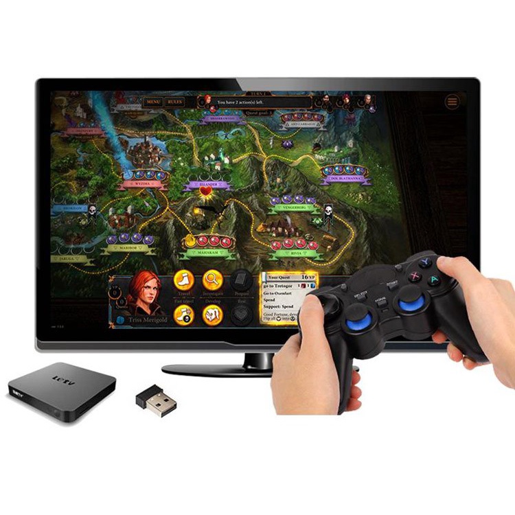 TaffGO Wireless Gamepad 2.4 GHz untuk Smart TV Box Stik