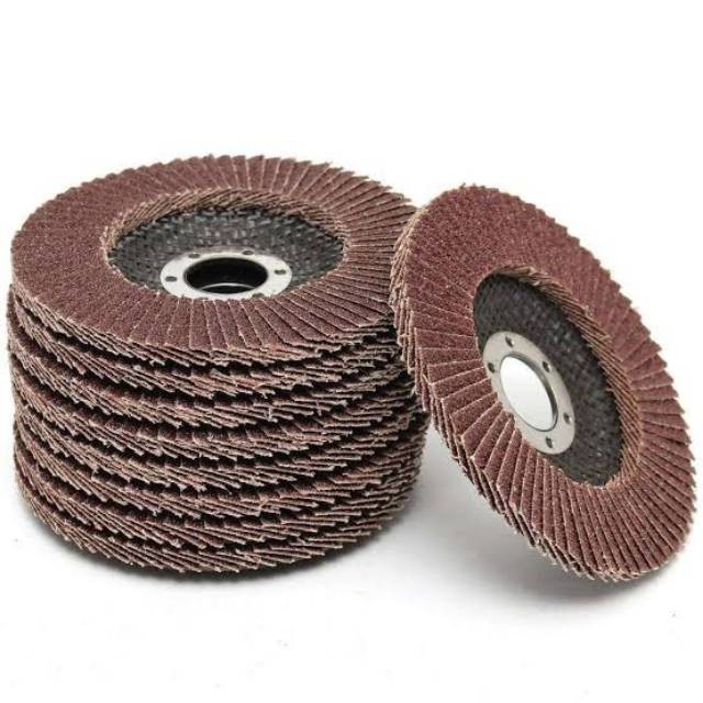 MATA GERINDA GURINDA AMPLAS SUSUN 4 INCH FLAP DISC TEBAL MURAH Grit 40-400