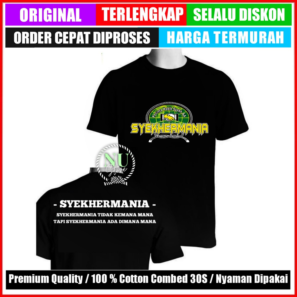 Kaos Syekhermania Logo / Kaos Syekher Murah / Kaos Habib Syekh Habib Syech