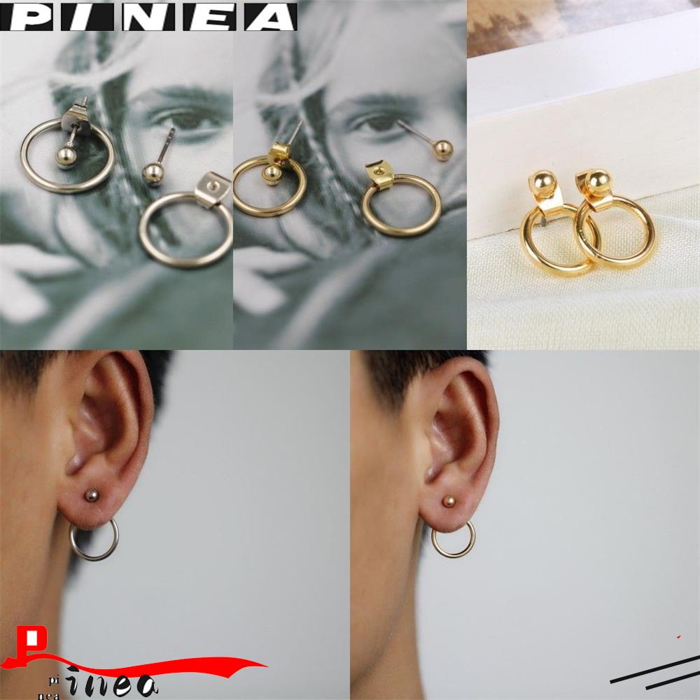 Nanas 1pasang Anting Indah Punk Perhiasan Mungil Hoop Bulat