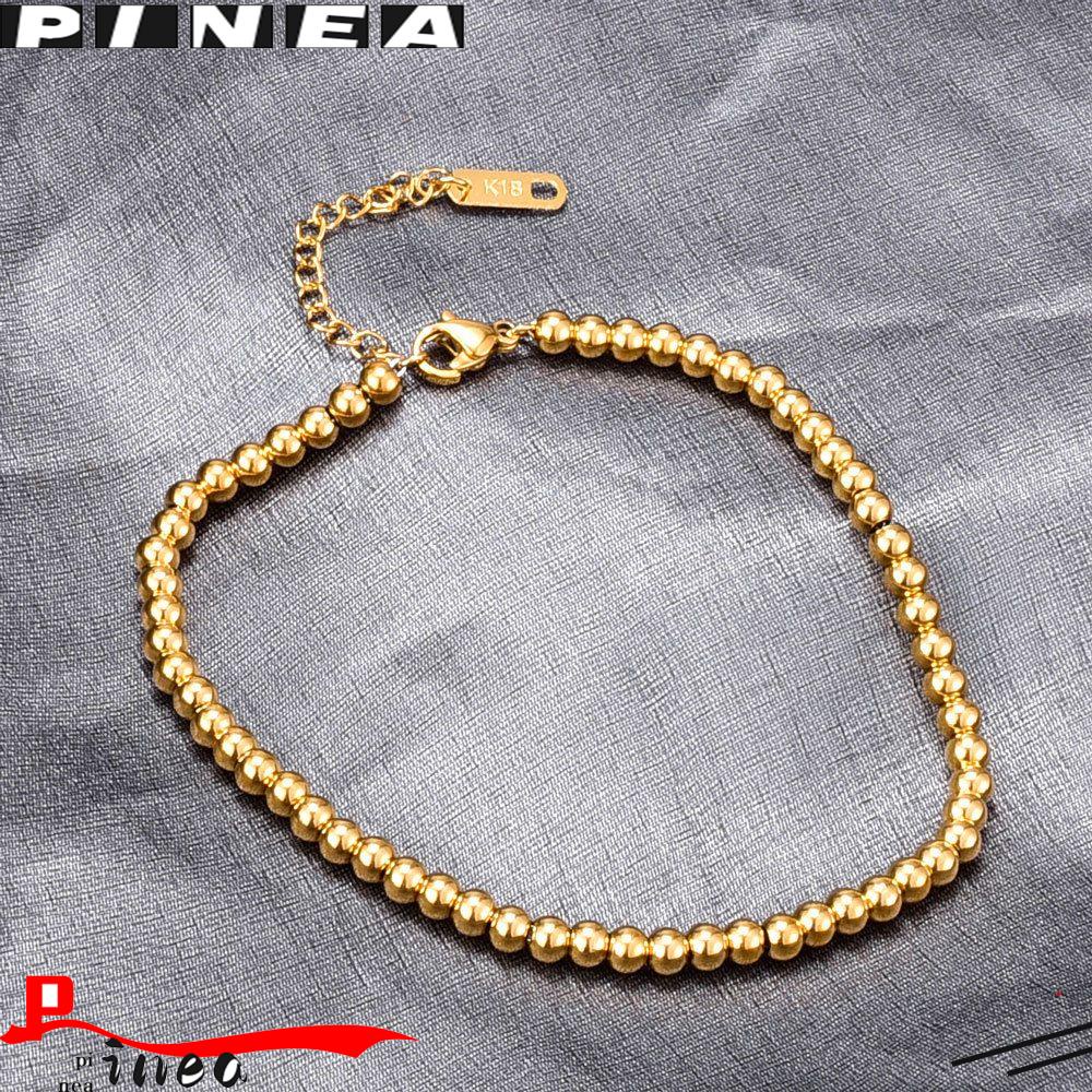 Gelang Bola Keberuntungan Nanas Hot Lapis Emas 18k Untuk Wanita Pria Rose Gold Bangle