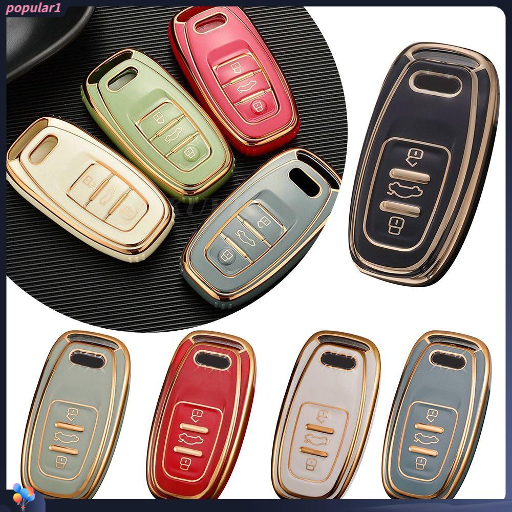Populer Remote Key Case Lembut TPU Aksesoris Mobil Pelindung Key Fob Cover Untuk Audi A1 A3 A4 A5 A6