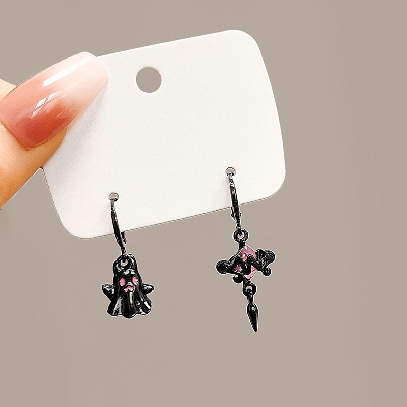 Anting Kait Geometris Hantu Bahan Alloy Korea Untuk Anak Perempuan