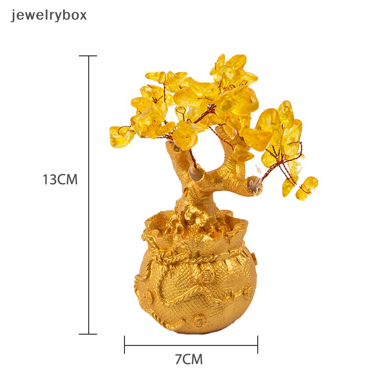 [jewelrybox] Pohon Uang Kristal Alami Pohon Keberuntungan Feng Shui Money Tree Home Decor Boutique