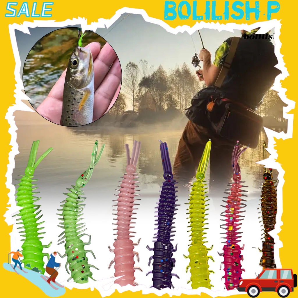 Bo-20pcs Slug Umpan Desain Simulasi Rinci Kompak Pengerjaan Teliti Realistis Angling PVC Mini Sekrup Lure Umpan Untuk Semua Tubuh Air