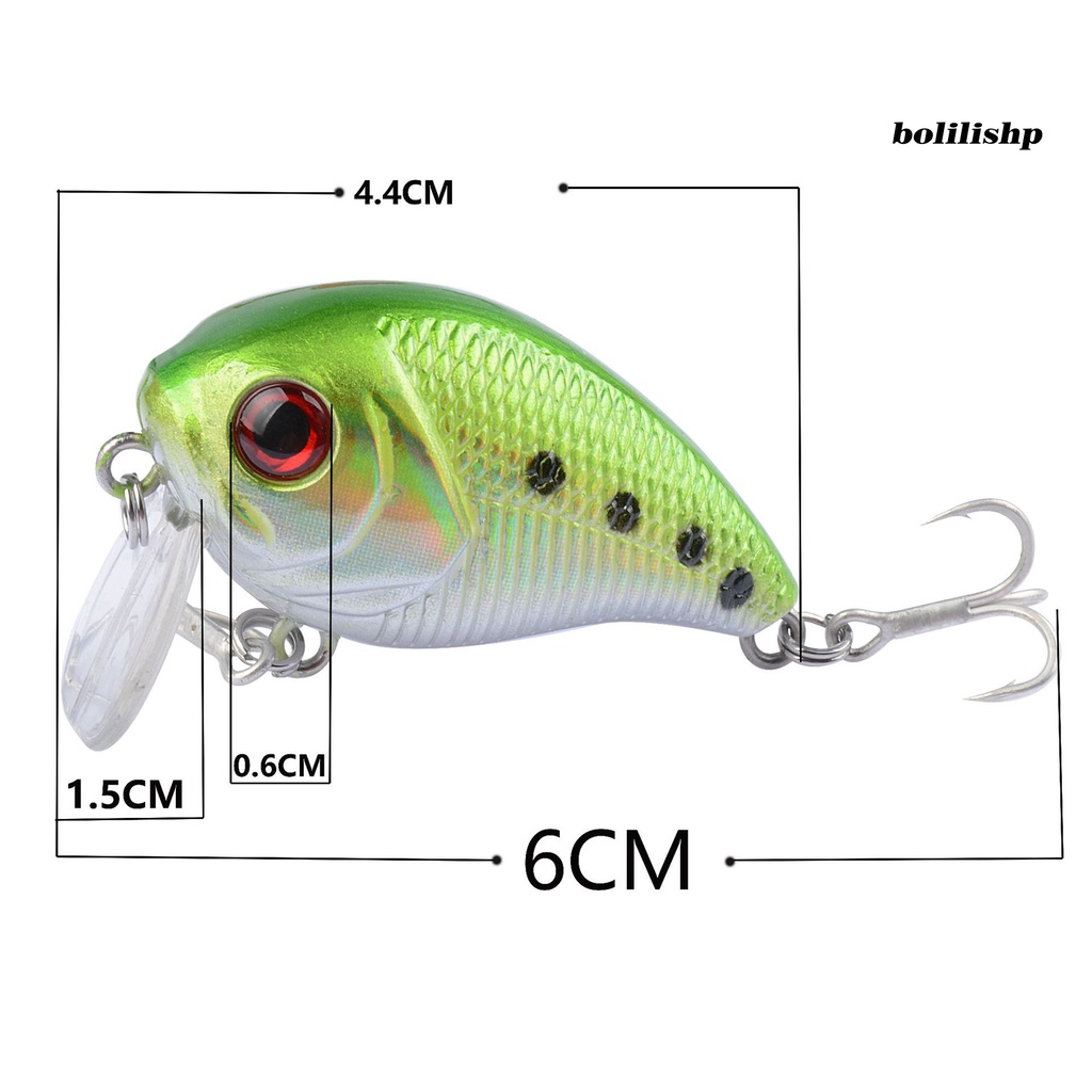 Bo-4.4cm/6g Umpan Bionic Tajam Kait Simulasi Realistis Reflektif Angling Plastik Penggemuk Kecil Mengambang Batu Umpan Memancing Luar Ruangan