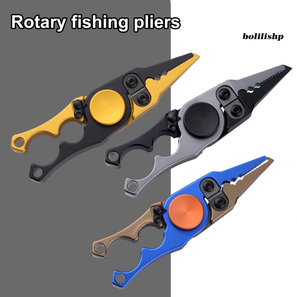 Bo-fishing Alat Gunting Kokoh Dapat Diputar Portabel Tahan Korosif Beban Kuat Bearing Memotong Garis Pancing Paduan Aluminium Memancing Diikat Kait Tang Aksesori Luar Ruangan