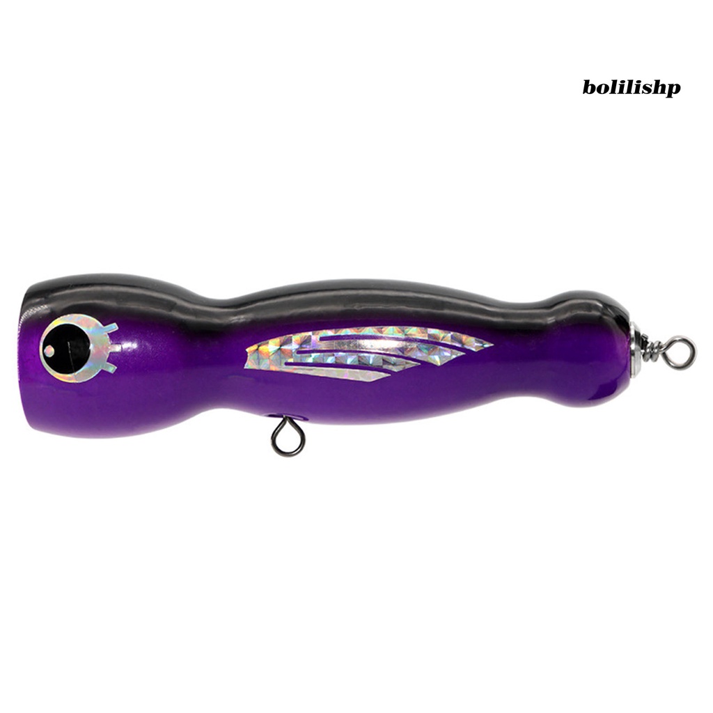 Bo-17cm/115g Umpan Pancing Kayu Kait Tajam Warna-Warni Lukisan Perahu Laut Dalam Memancing Gelombang Besar Mendaki Palsu Popper Umpan Untuk Offshore