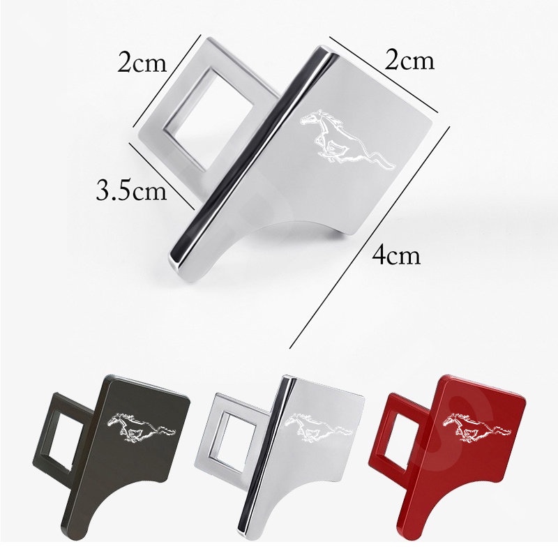 1/2pcs Ford Mustang Zinc Alloy Car Hidden Seat Belt Buckle/Ford Mustang Car Parts Seat Belt Muffler