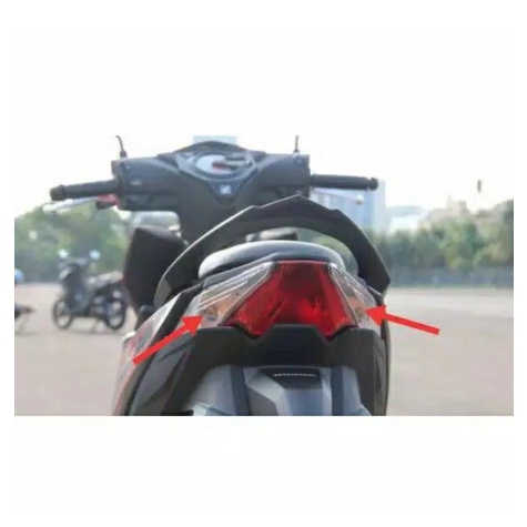 MIKA KACA LENSA STOP LAMP N SEN SEIN RITING RETING BELAKANG MERAH PUTIH RED WHITE HONDA BEAT K1A STREET 2020 LOKAL JAMINAN KUALITAS