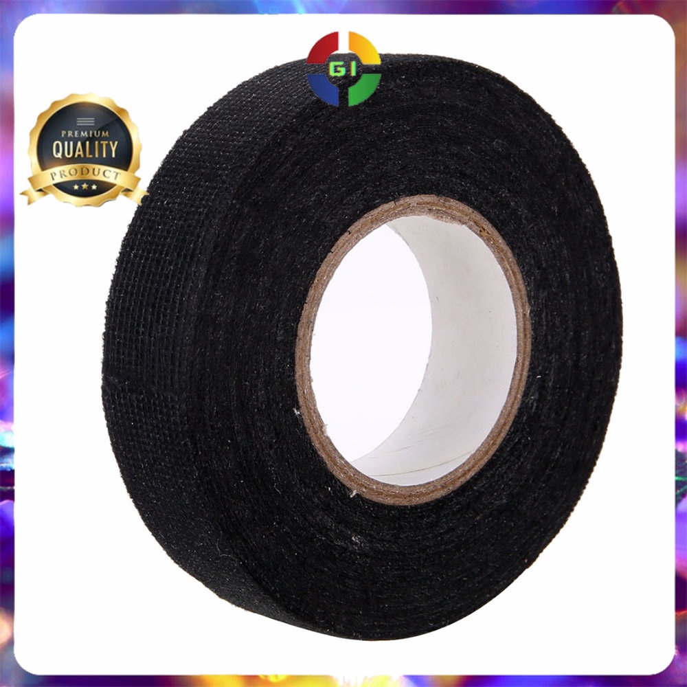 Lakban Kabel Listrik Adhesive Cloth Wiring Tape 19mm Black