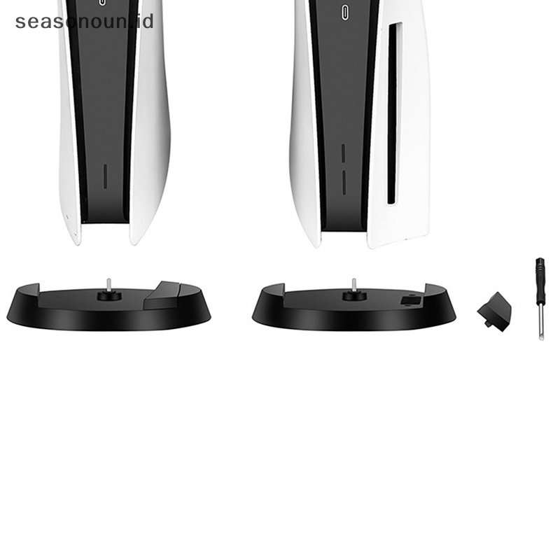 Seasonoun 1pcs Stand Vertikal 2in1 Untuk PS5 Console Base Untuk PS5 Universal Vertical.