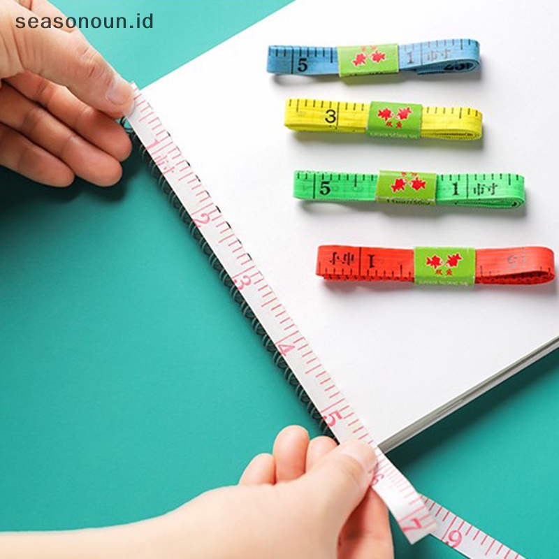 Seasonoun 1.5m Penggaris Pengukur Badan Jahit Tailor Tape Measure Mini Soft Flat Ruler.