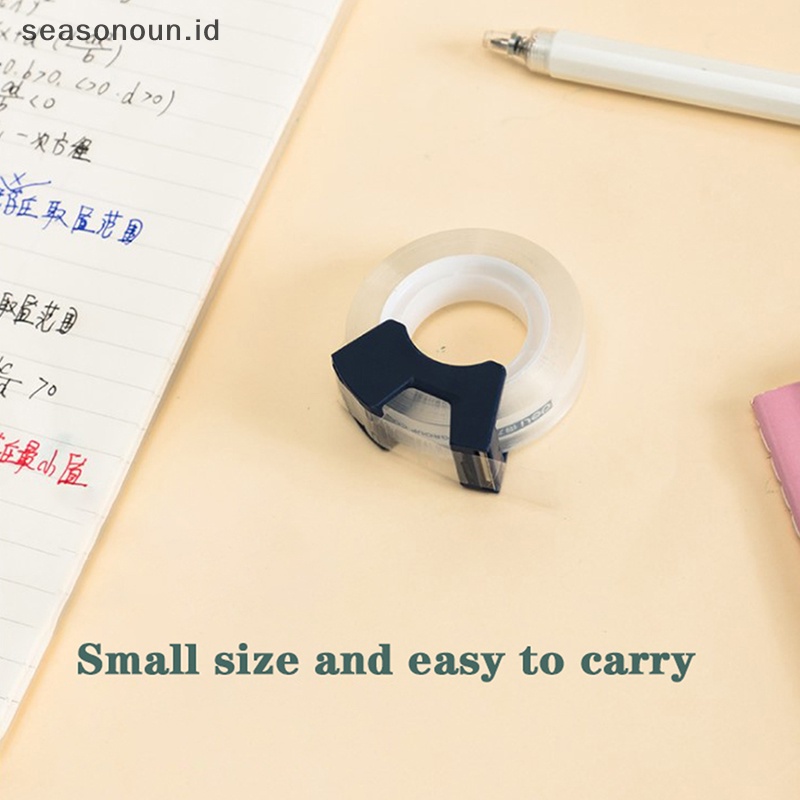 Seasonoun Lakban Perekat Bening Writable Dengan Tape Cutg Tool Protable Tape Dispenser.