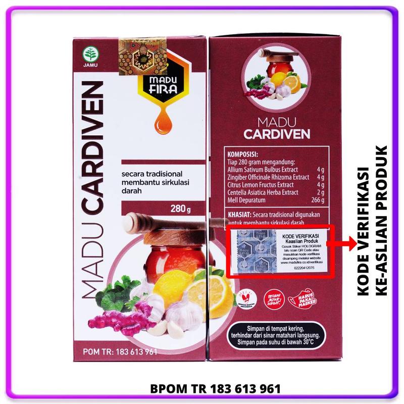 CARDIVEN Madu Cardiven Obat Herbal Jantung Koroner, Kolestrol, Pengencer Darah