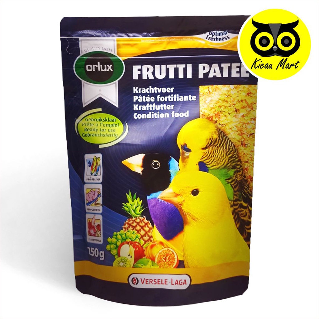 Fruti Patee Frutti Pate Patte Versele Laga Pruti Pate Pakan Makanan Burung Kenari Lovebird Finch Parkit Egg Food Import Kaleng 250 Gram