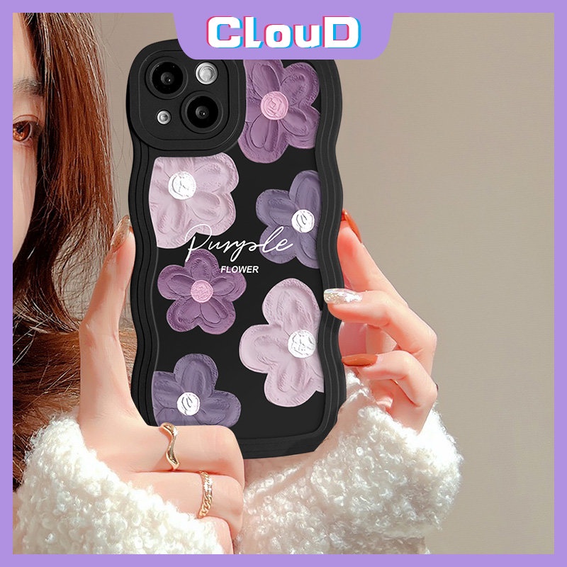 Case Bunga Lukisan Cat Minyak Fashion Redmi 9C 9A 12C 9T 10 9 10C A1 10A A1+Redmi Note 9s 8 9 11s 10s 11 11 10 Pro Max POCO X3 NFC Pro M3 Mi 11T Pro Soft Tpu Wavy Edge Sarung Bunga Art