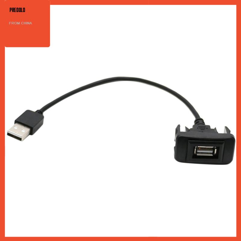 [Predolo] Flush Dashboard Mobil USB 2.0 Port Panel Mount Aksesori