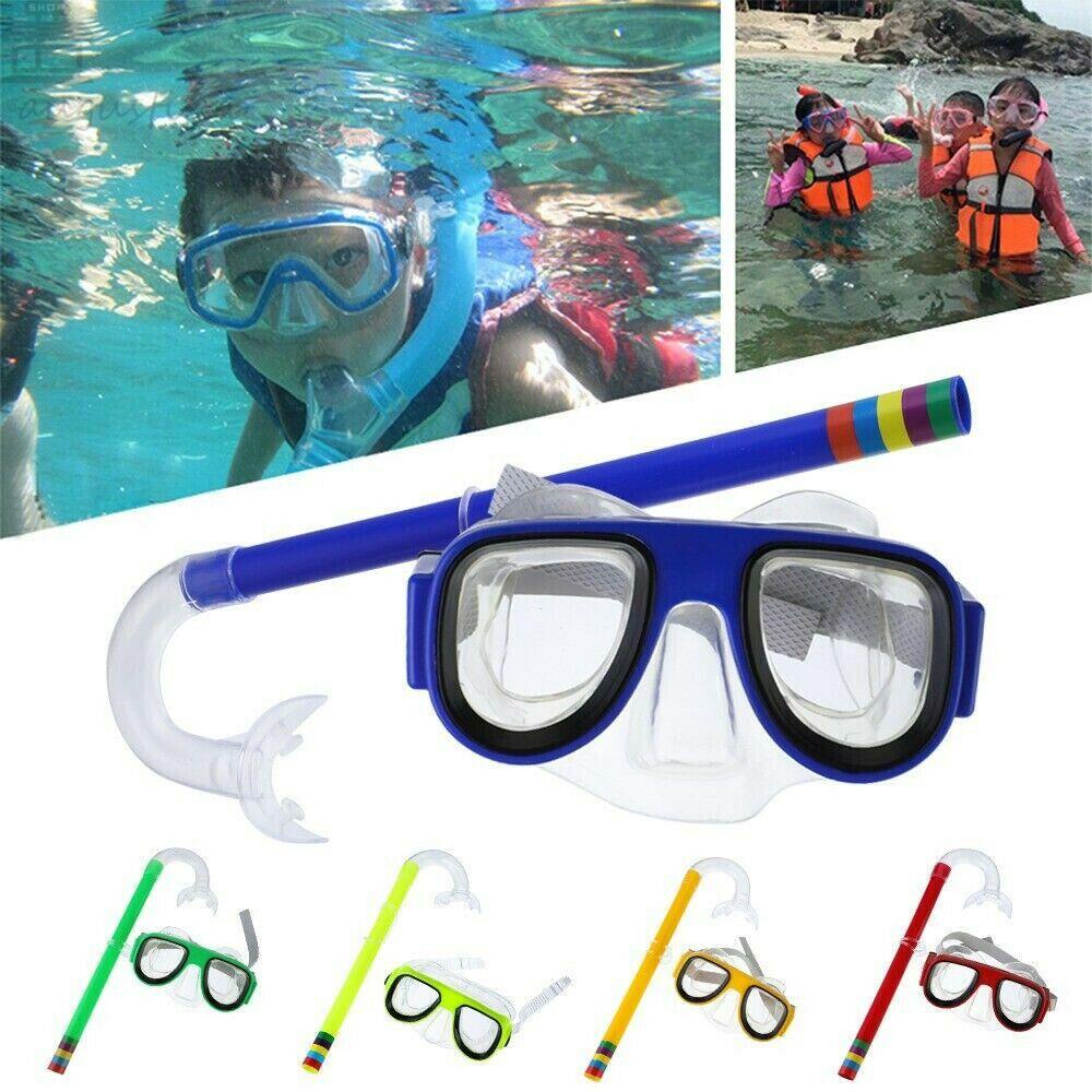 Augustina Diving Snorkel Set Diving Aksesoris Anak Tabung Pernafasan Anti Embun Untuk Anak PVC Diving Kids Goggles