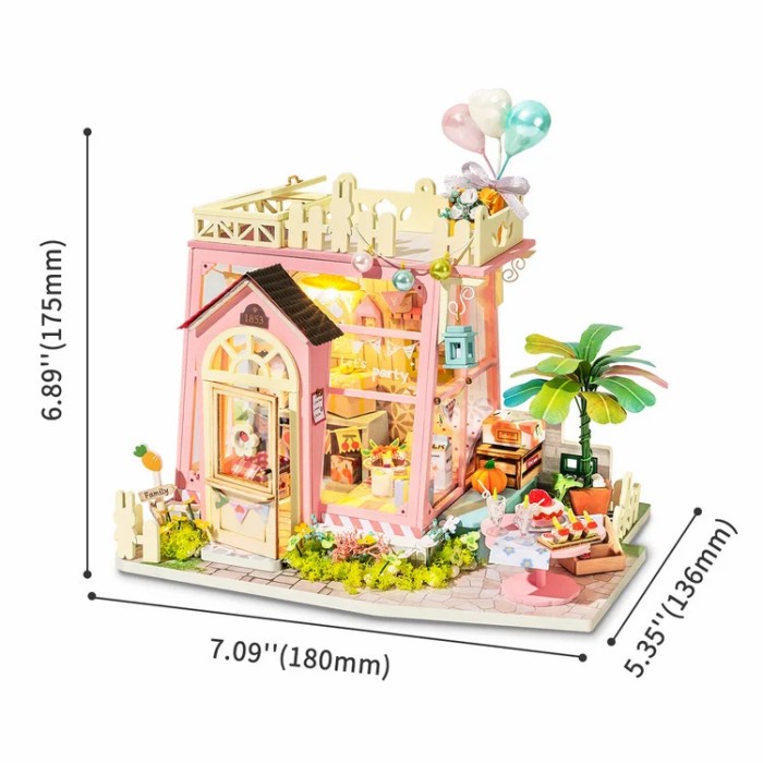 ROLIFE Robotime Rolife Holiday Party Time DIY Miniature House DG153 Perfect Gift For Your Love One