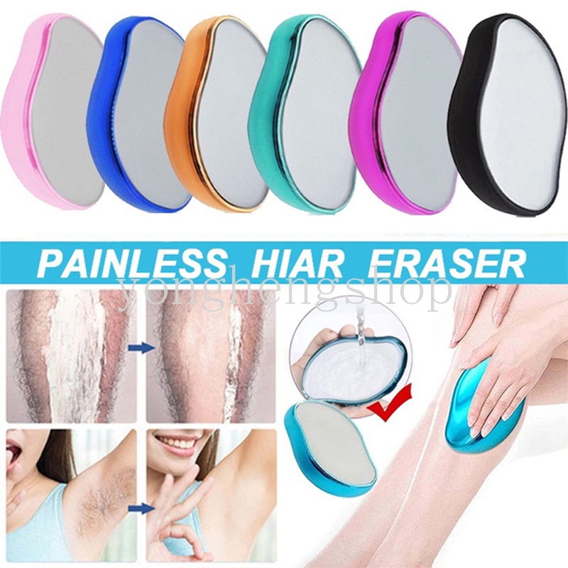 Epilator Penghilang Bulu Fisik Kaca Nano Penghilang Bulu Tubuh Tanpa Sakit Depilation Gadget Kapalan Kulit Mati Kaki File Grinder Exfoliator Alat Manual Hair Grinders