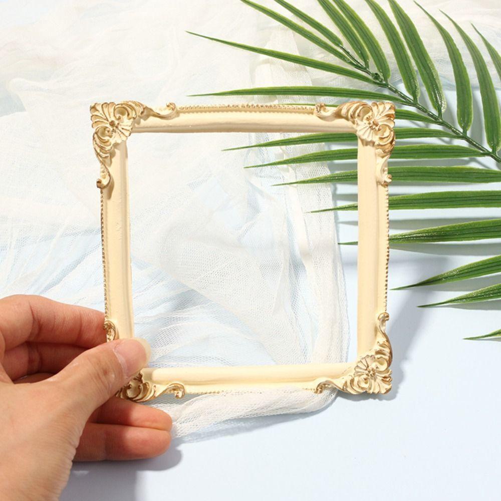 Agustinina Bingkai Foto Tahan Lama Berkualitas Tinggi Artistik Relief Anti-Cacat Perhiasan Pajangan Handmade Desktop Ornamen