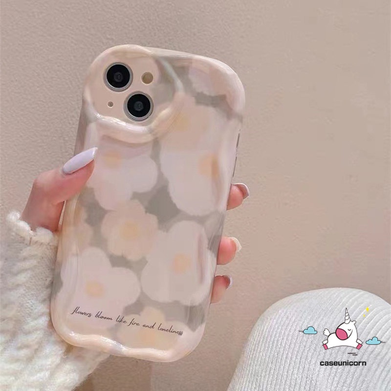 Casing Tepi Lengkung Bergelombang 3D Untuk Vivo Y11 Y36 Y35 Y12s Y17 Y22 Y91 Y30 Y91C Y12 Y16 Y33s Y15s Y20 Y12i Y15 Y21s Y15A Y22s Y20i Y51A Y21 Y02 Y51 Y31 Bunga Tulip Kelinci Lucu Soft Cover