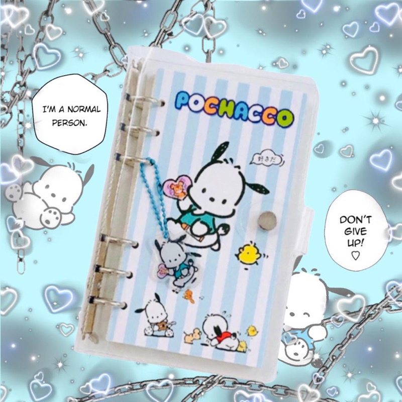 Binder Sanrio Cute A6ring 100lbr /Buku jurnal Sanrio Melody Kuromi CinnamonRoll