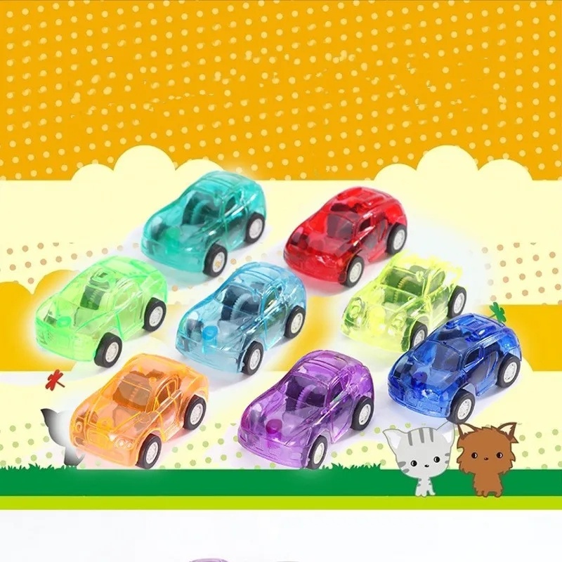 Mainan Mobil Mini/Mainan Mobil Model Jarum Jam Pull Back Bahan Plastik Untuk Anak/Anak Model Hadiah Lucu