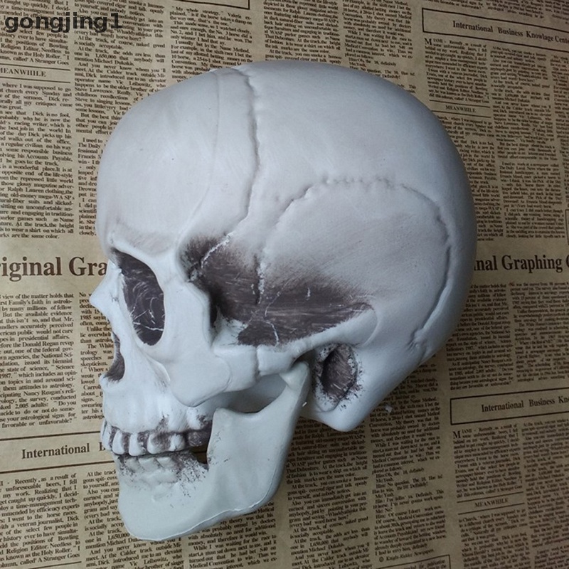 Ggg Halloween Kepala Tengkorak Buatan Model Tengkorak Bone Horror Mengerikan Tengkorak Ornamen ID