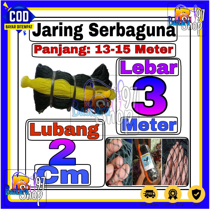 Jaring Pagar Ayam 3 meter / Jaring Lubang Kecil /Jaring Kandang /Jaring Burung / Jaring Taman