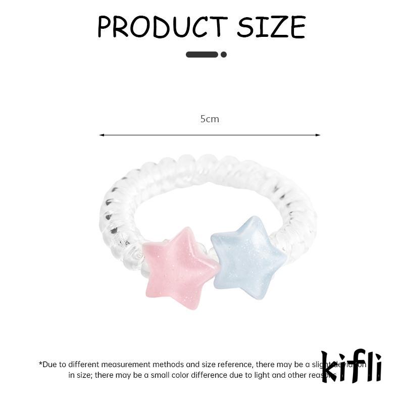 [KD] Gelang Pentagram Lucu Telepon Kawat Karet Gelang Gadis Lucu Kepala Tali