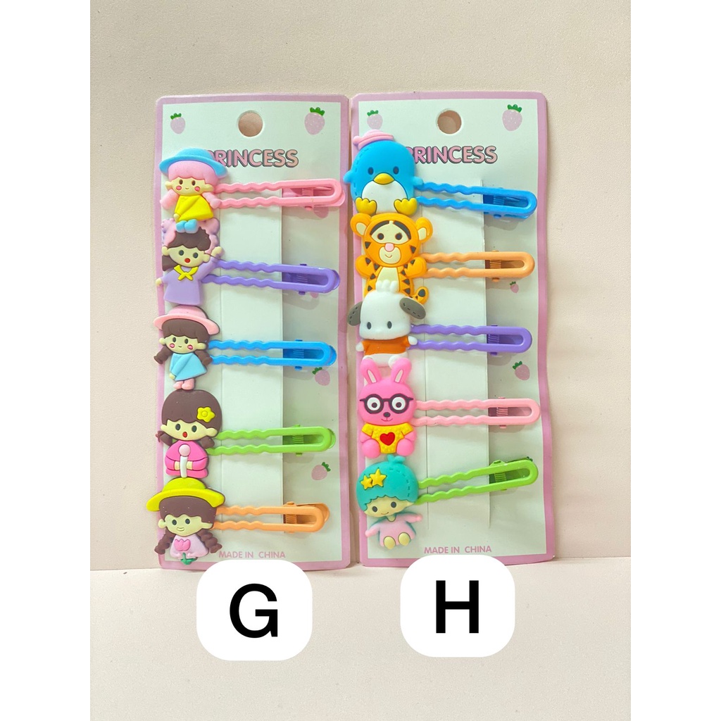 PGC [5pcs] Jepit Gelombang / Jepitan Rambut Anak korea lucu / set Aksesoris Rambut Anak Set jepit Rambut Anak Colorful Hairclip