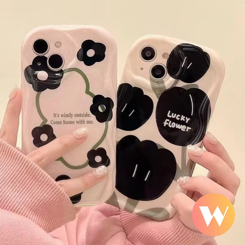 Soft Case Bunga Garis Seni Tulip 3D Wavy Curved Edge Vintage Untuk Realme C35 C25 C31 C55 C21Y C15C33 C12 C25Y 6i 9i 5 7i 5i 5s C30 C25s C17 C3 C20 C20A C11 C21