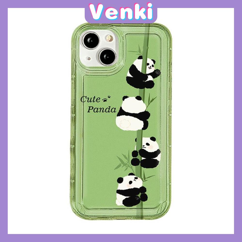 VENKI - For iPhone 11 Case Clear Phone Case TPU Soft Case Airbag Shockproof Protection Camera Cute Bamboo Panda Compatible with iPhone 14 13 Pro Max iPhone 12 Pro Max XR XS 7 8Plus