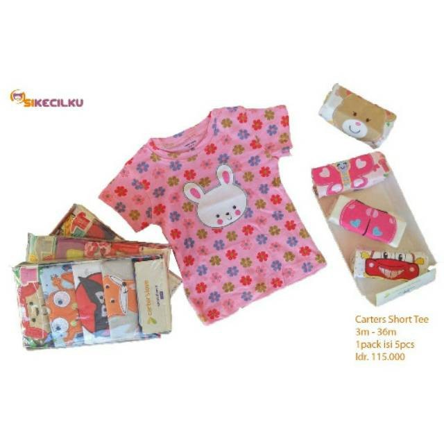 PREMIUM 5pcs Kaos bayi import Lengan Pendek GRADE A  5pcs / atasan bayi atau tee bayi import isi 5pcs