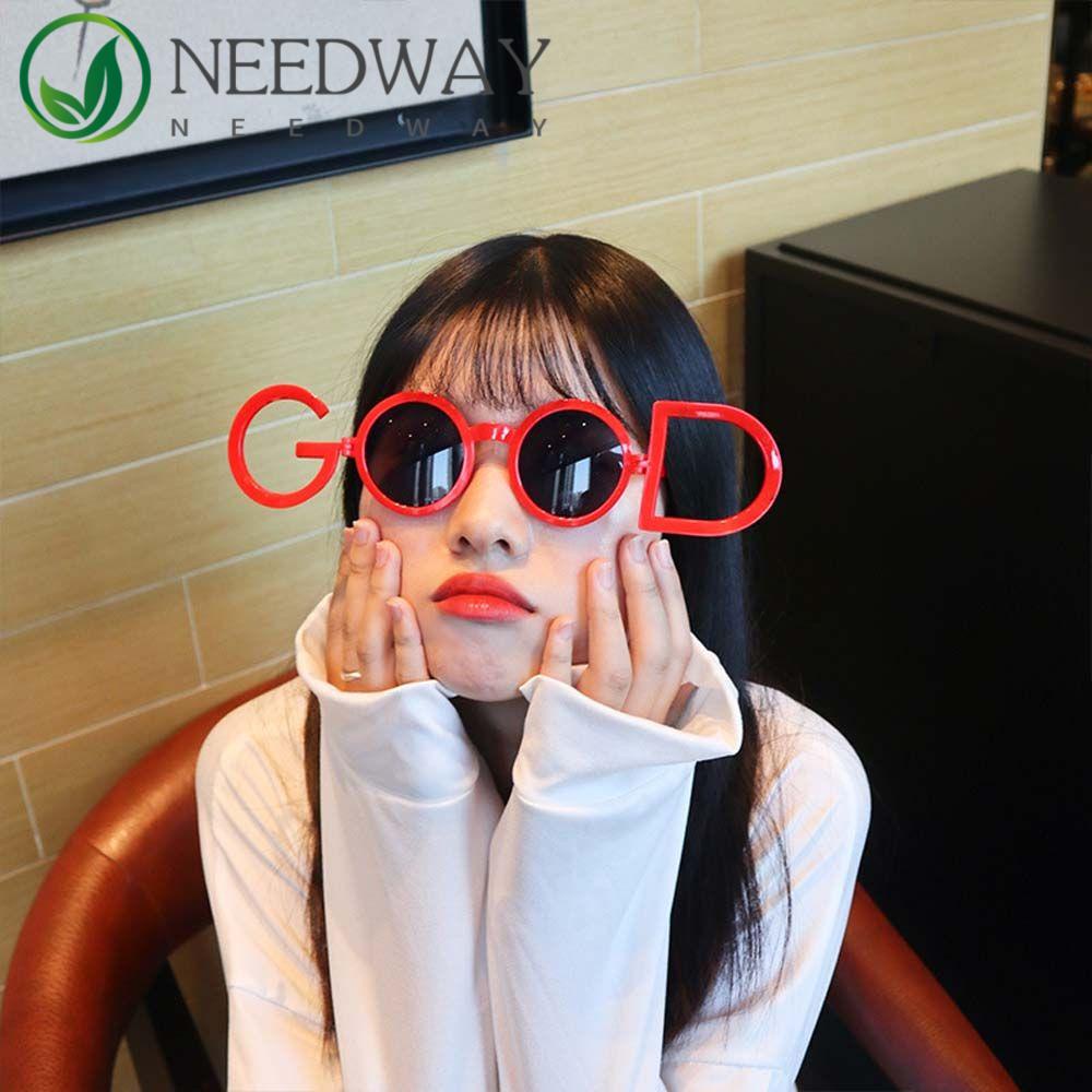 Needway   Properti Foto Kacamata Fashion Dewasa Kue Kartun Perlengkapan Pesta Novelty Birthday Sunglasses