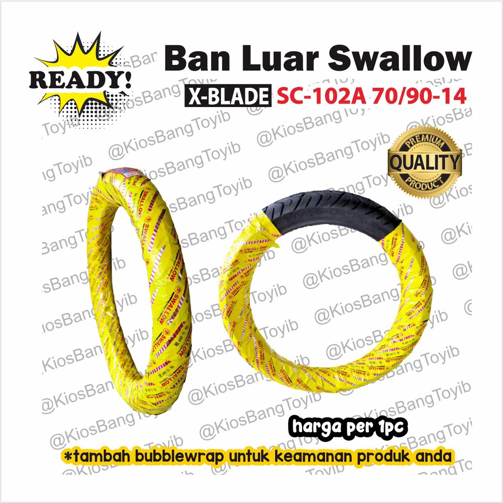 Ban Luar Motor 70/90-14 Swallow Ring 14 Motif X-Blade