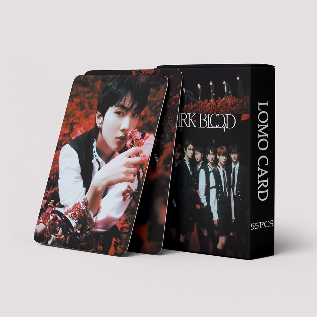 55pcs /box EN-HYPEN 4th Mini Album DARK BLOOD Photocards FULL HALF NEW Ver. Kartu Lomo ENHYPEN Kpop Postcards