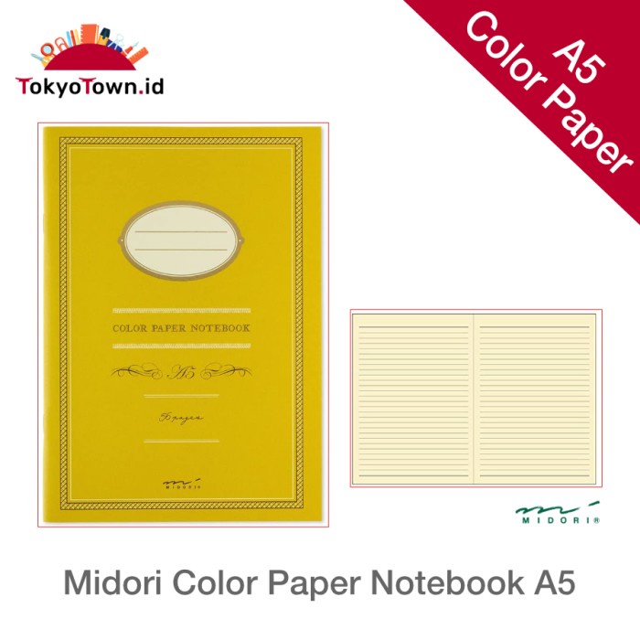 

Midori Color Paper Notebook A5 - yellow