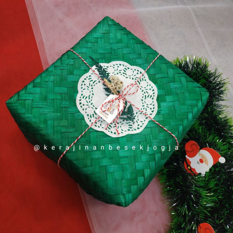 

( NATAL 2022 ) PROMO BESEK WARNA RUSTIC / besek kue / besek Jogja / besek hias /besek kue /hantaran /seserahan