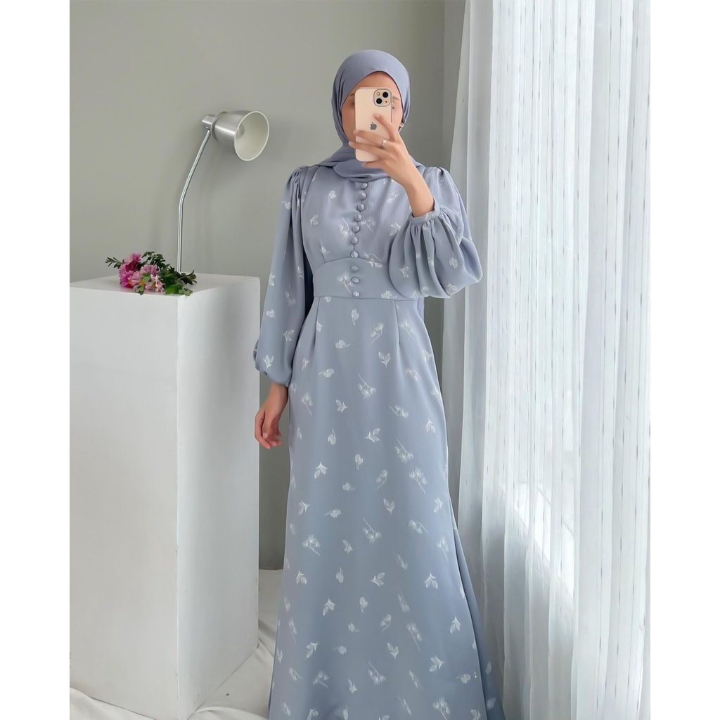 Tq88indonesia Fashion Baju Gamis Wanita  Kekinian / Adeline Maxi Shakila /  Dress Maxi / Baju Lebaran  Wanita / Gamis Terbaru / Busana keundangan  Muslimah / Daphne Dress