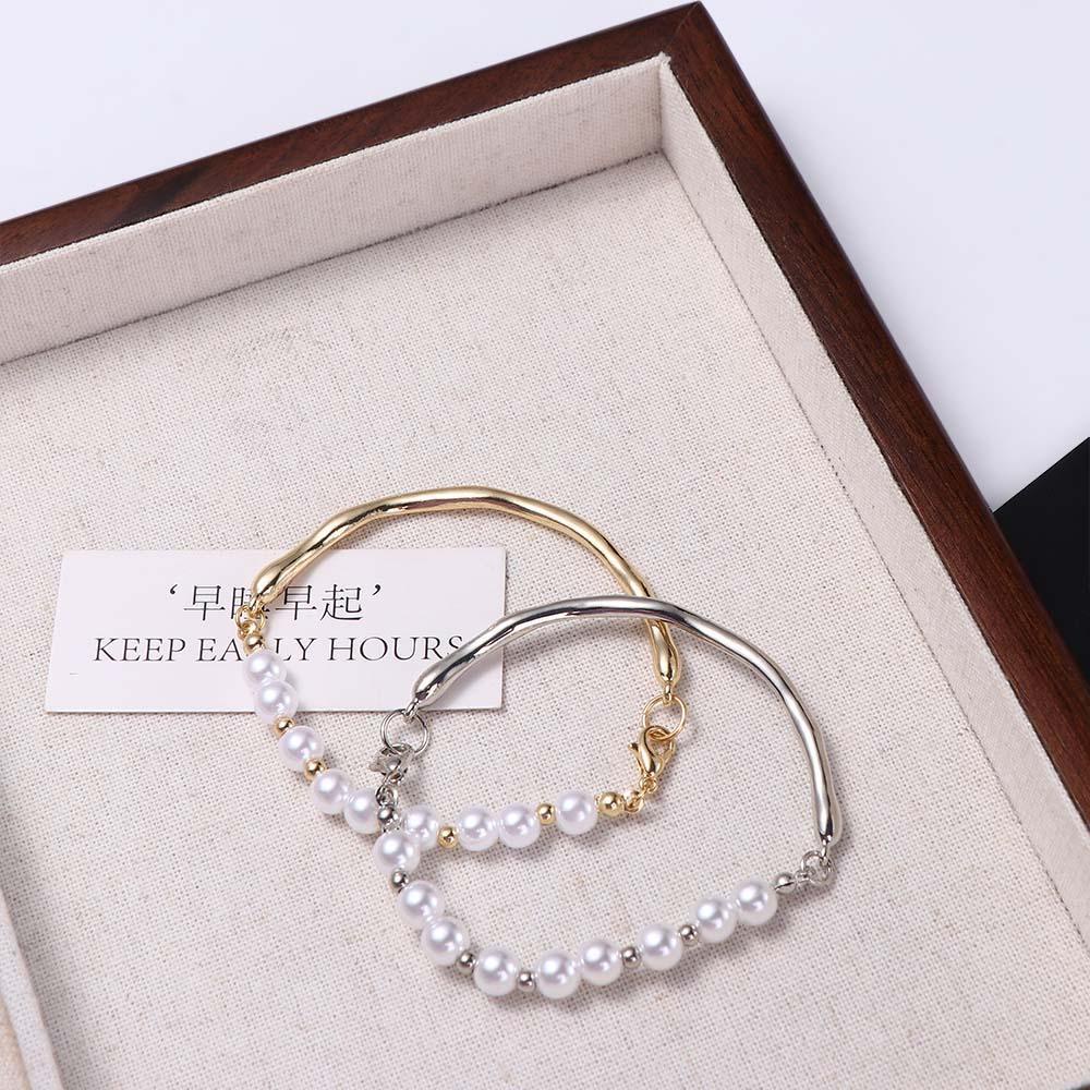 Needway Mutiara Gelang Minoritas Indah Gadis Hadiah Temperamen Baroque Pesta Perhiasan Aksesoris Korea Style Jewelry