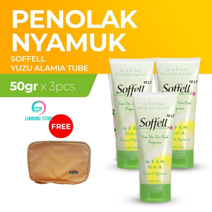 Soffell Yuzu Alamia Tube 3x50 gr Free Pouch Cantik