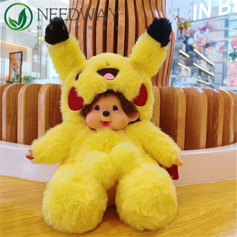 Needway  Monchi Mainan Mewah Lembut Mainan Hadiah Natal Doraemon Totoro Pikachu Boneka Boneka Linabell Plush Toy Monchi Boneka Mainan