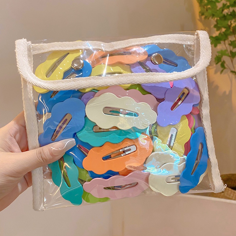 Versi Korea Dari Klip BB Klip Rambut Tanpa Jejak Awan Kartun Warna-Warni Untuk Rambut Anak Fragmentasi Alat Sortir Hair Clip