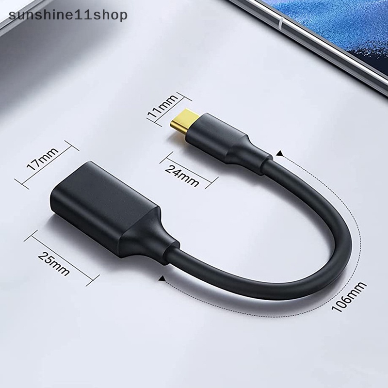 Sho Adaptor USB C Ke USB Kualitas Tinggi Tipe C OTG Kabel Ekstensi USB C Male To USB 2.0 A Female Cable Adapter Untuk Pembaca Kartu Telepon N