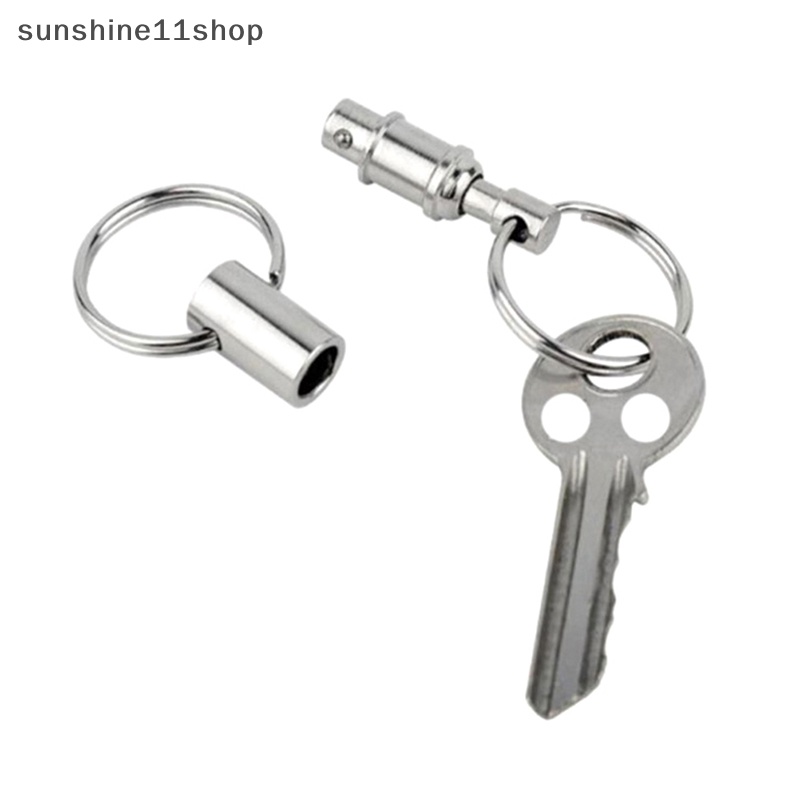 Sho Double Removable Key Ring Silver Gantungan Kunci Bisa Dilepas Quick Release Gantungan Kunci N